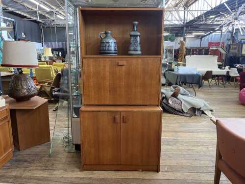 Mid century teak wall unit