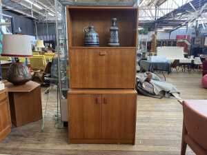 Mid century teak wall unit