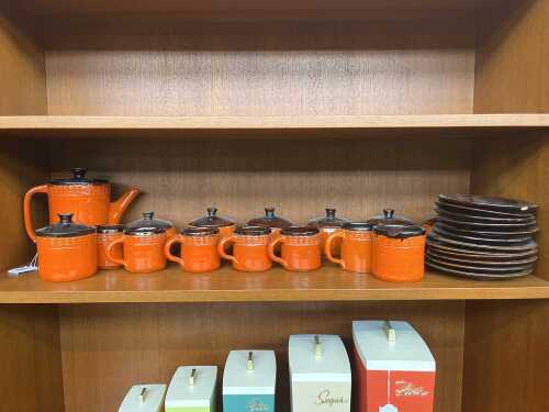 Cora Voller Australian studio pottery coffee setting for six