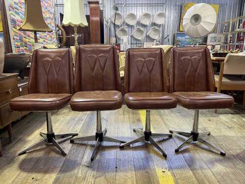 Set of 4 Kendell mid century swivel chairs