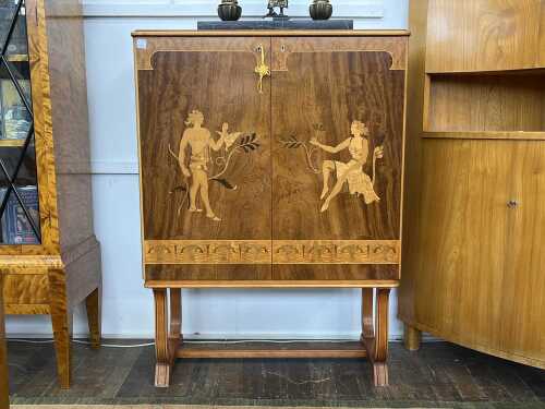 Ving&aring;kers M&ouml;belfabrik, Swedish Modern 'Adam and Eve' cabinet, 1930s