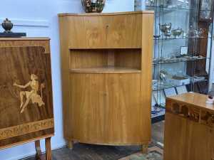 Scandinavian Art Deco ash corner cupboard, 1930s