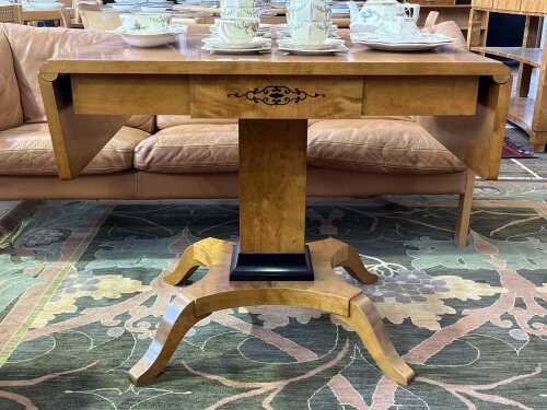 Swedish Biedermeier maple drop leaf table