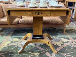 Swedish Biedermeier maple drop leaf table
