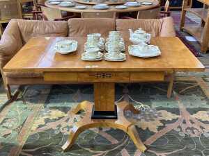 Swedish Biedermeier maple drop leaf table - 3