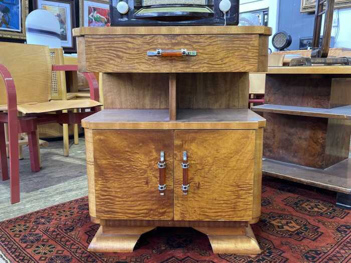 Swedish Art Deco breakfront hall or side cupboard, 1930s