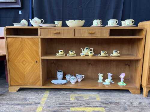 Scandinavian Art Deco ash cabinet/low bookshelf, 1940s