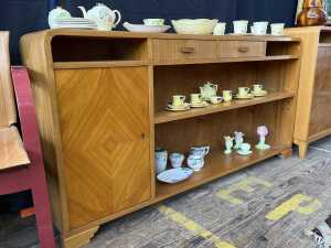 Scandinavian Art Deco ash cabinet/low bookshelf, 1940s - 2
