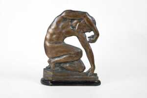 George Allen (1900-1972), bronze sculpture of a classical athlete