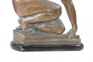 George Allen (1900-1972), bronze sculpture of a classical athlete - 3