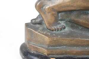 George Allen (1900-1972), bronze sculpture of a classical athlete - 4