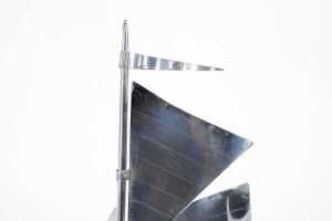 Art Deco chrome-plated sailing yacht figure. - 2