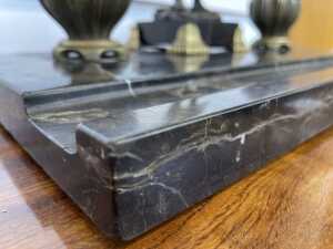 Large antique inkwell with cast figure after Victor Heinrich Seifert - 5