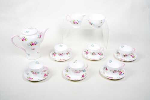 Shelley 'Derby Posies' porcelain tea setting for six