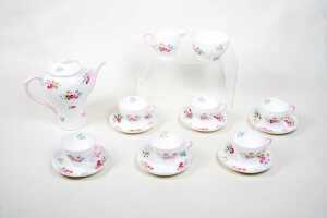 Shelley 'Derby Posies' porcelain tea setting for six