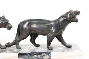 Art Deco sculpture of panthers - 2