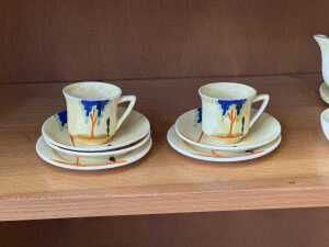 Carlton Ware Art Deco style tea setting for four - 2