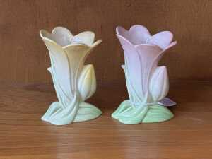 Four Carlton Ware floral form porcelain vases - 3