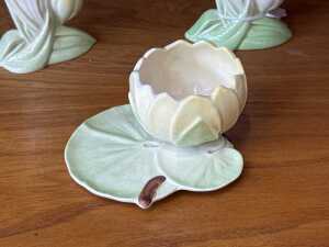 Four Carlton Ware floral form porcelain vases - 4