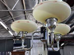 Art Deco three-arm pendant light - 2