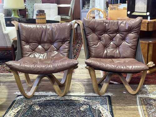 Pair of Georg Thams for A/S Vejen of Denmark lounge chairs, 1960s/70s