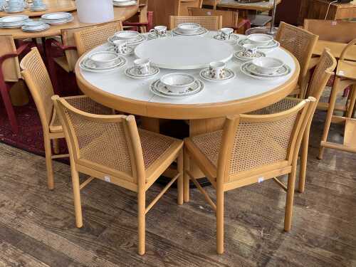 Italian eight-piece dining suite, 1980s