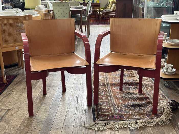 Pair of Italian postmodern armchairs, 1980s