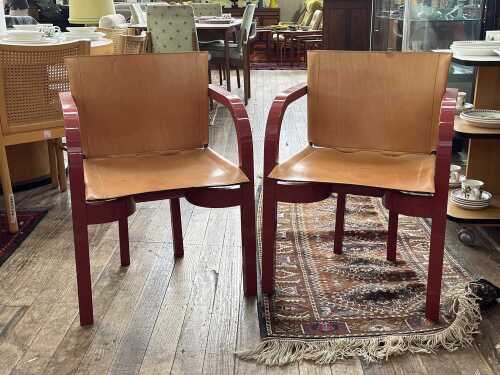 Pair of Italian postmodern armchairs, 1980s