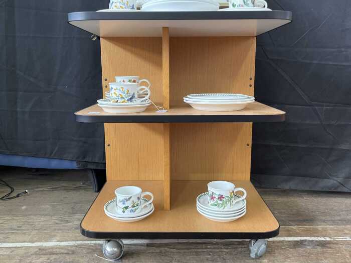 Italian three-tier drinks table, 1980s