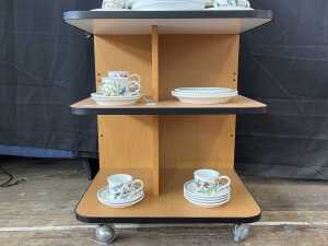 Italian three-tier drinks table, 1980s
