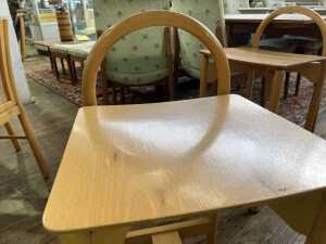 Set of 3 Italian beech postmodern bar stools - 5