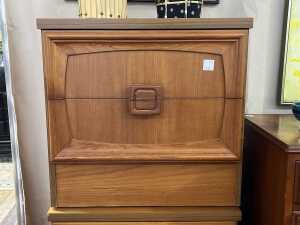 Pair of Burgess mid-century teak bedside tables - 2