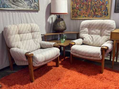 Pair of Danish Deluxe mid-century armchairs