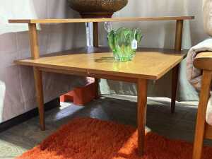 Parker mid-century teak corner table