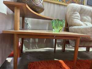 Parker mid-century teak corner table - 3