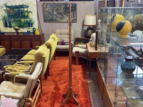 Vintage timber coat stand