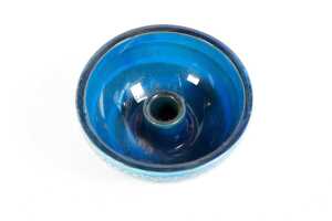 A Bitossi mid-century Blue Rimini ceramic candlestick - 3