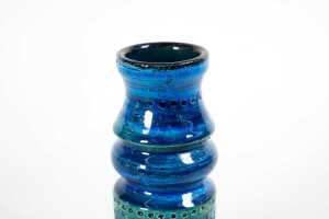 A Bitossi mid-century Blue Rimini ceramic vase - 3
