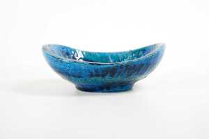 A Bitossi mid-century Blue Rimini ceramic dish - 2