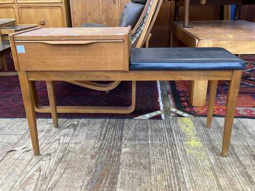 Mid-century teak telephone table, 1960s
