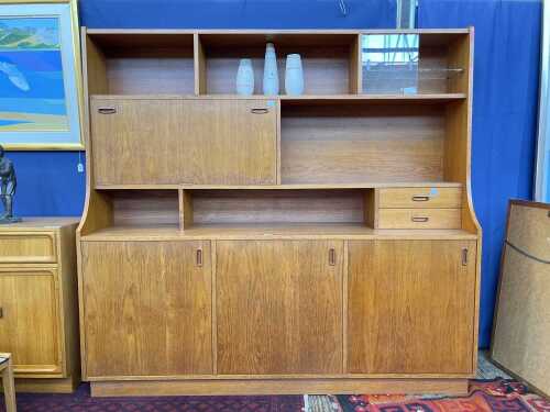 Mid-century teak wall unit