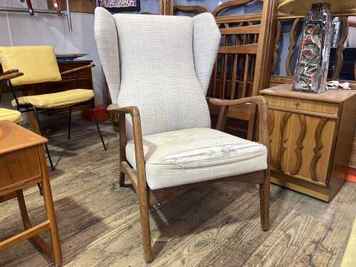 A Rare Danish Deluxe 'Hanson" mid-century wingback armchair.