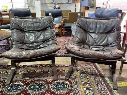 Ingmar Relling for Westnofa, Norway, pair of Siesta mid-century bentwood lounge chairs