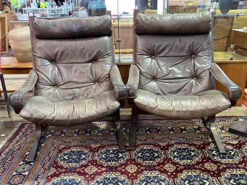 Ingmar Relling for Westnofa, Norway, pair of Siesta mid-century bentwood armchairs