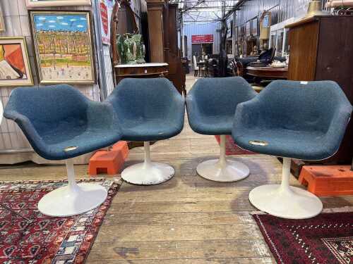 Four Robin Day mid-century swivel chairs