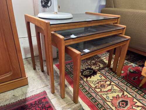 Noblett mid-century set of three nesting tables
