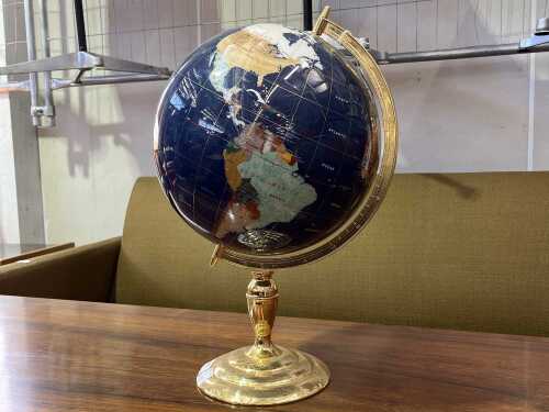 Gemstone set world globe