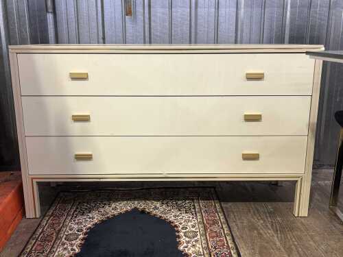 Pierre Vandel chest of three drawers in cream