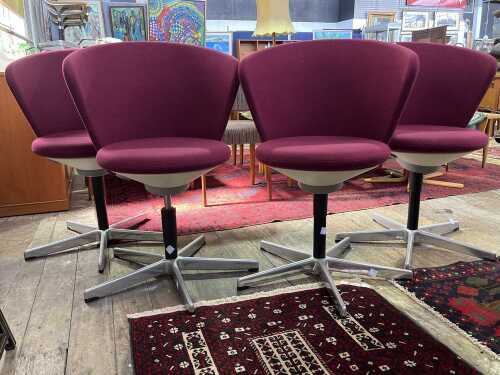 Set of four Bene swivel chairs