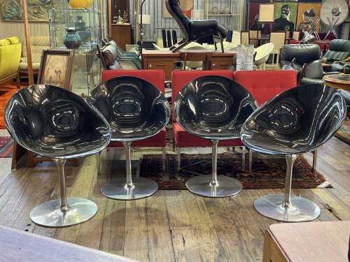 Set of four Kartell Ero|s| swivel chairs
